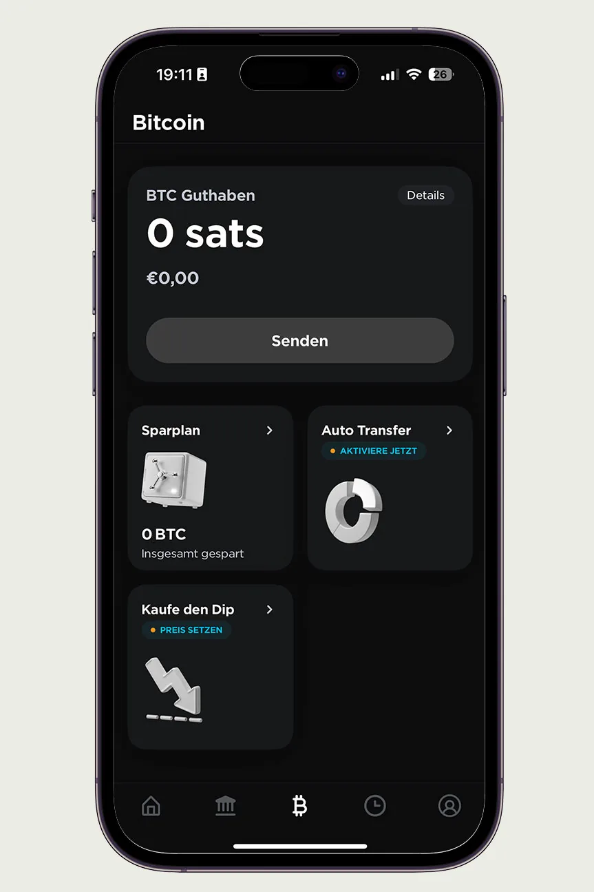 21bitcoin App Screenshot: Kaufseite